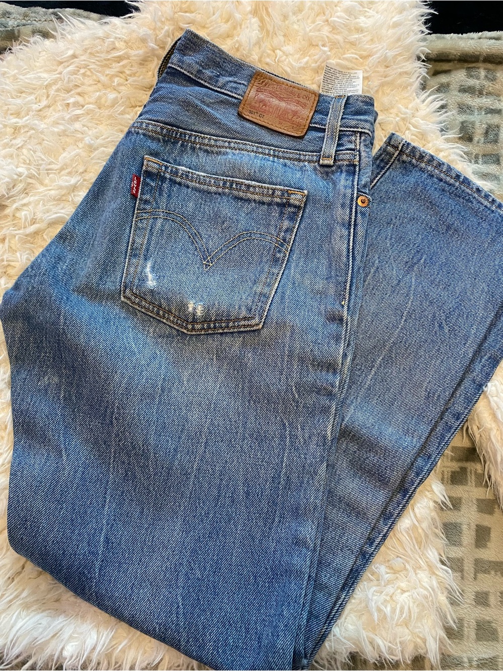 Levi's  501 Medium Blue Straight-Leg Jeans